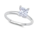 thumbnail image 4 of CHOOSE YOUR COLOR White CZ Solitaire Ring .925 Sterling Silver Band Jewelry Female Size 6, 4 of 4