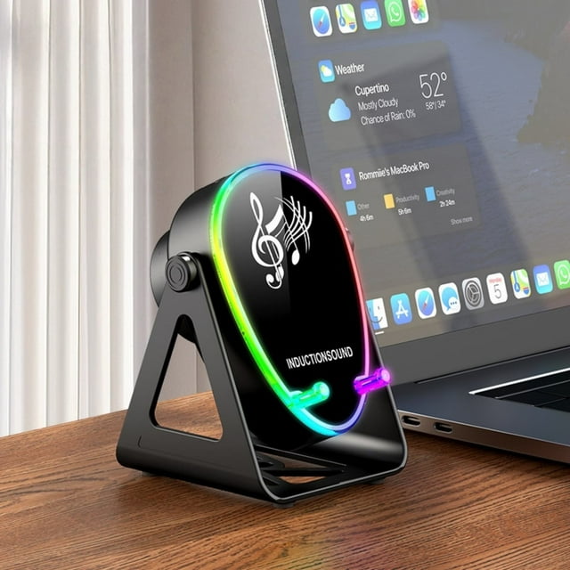 BotaniNest Induction Wireless Charging Stand Stereo Sound Supports 15W Wireless Charging For Mobile Phones