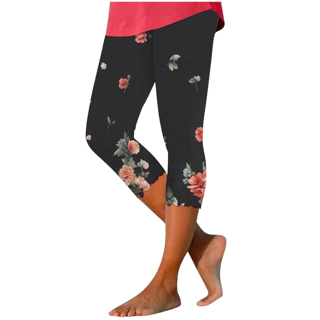COM1950s Capris pour Femmes, Pantalons Capri pour Femmes, Capris de Yoga Imprimés Décontractés Élastiques pour Femmes, Pantalons Capris pour Femmes, Capris de Yoga pour Femmes, Capris pour Femmes