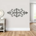 thumbnail image 2 of Black Metal Wall Art 45x18 Inch, Rustic Wrought Iron Scroll Wall Decor, Large Antique Hanging Accents for Living Room, Bedroom, Entryway Home Decor, 2 of 7