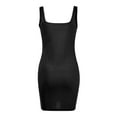 thumbnail image 6 of Prolriy Dresses for Women 2024 Women's Summer Form Fitting Square Neck Sleeveless Tank Dress Womens Dresses Black S, 6 of 8