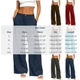 thumbnail image 3 of ClodeEU Women's High Waist Linen Wide Leg Pants,Casual Pleated Front Trousers with Pockets Dark Gray^,Women's Plus XXL, 3 of 6