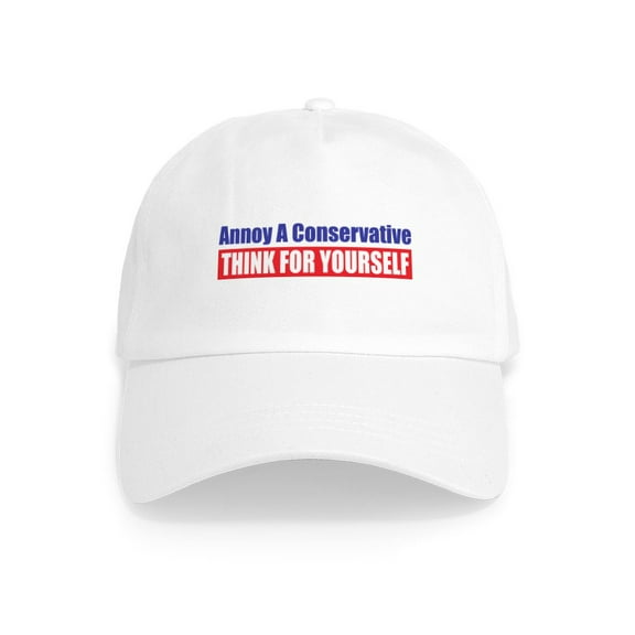 CafePress - Think For Yourself Cap - Adjustable 100% Brushed Unisex Casual Cotton Baseball Cap, Beige, 1