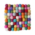 thumbnail image 2 of Felt-Ball-Coasters Set, Felt-Coasters, Wool Felt-Coaster, Felted-Coaster, Rainbow-Coaster, Tea-Coaster, Gift For Her, Holiday Gift, 2 of 4