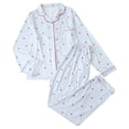 thumbnail image 4 of SUYIDA Winter Nightgowns for Women,Soft Pajama Set Long Sleeve Top and Pants Cozy Sleepwear for Nighttime Relaxation and Home Leisure Activities - Blue, 4 of 4