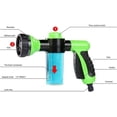 thumbnail image 2 of Pistola pulverizadora verde con depósito para jabón o fertilizante - Lavado a presión - Accesorios de riego - 8 patrones de riego - Rociador de manguera con dosificador, 2 of 5