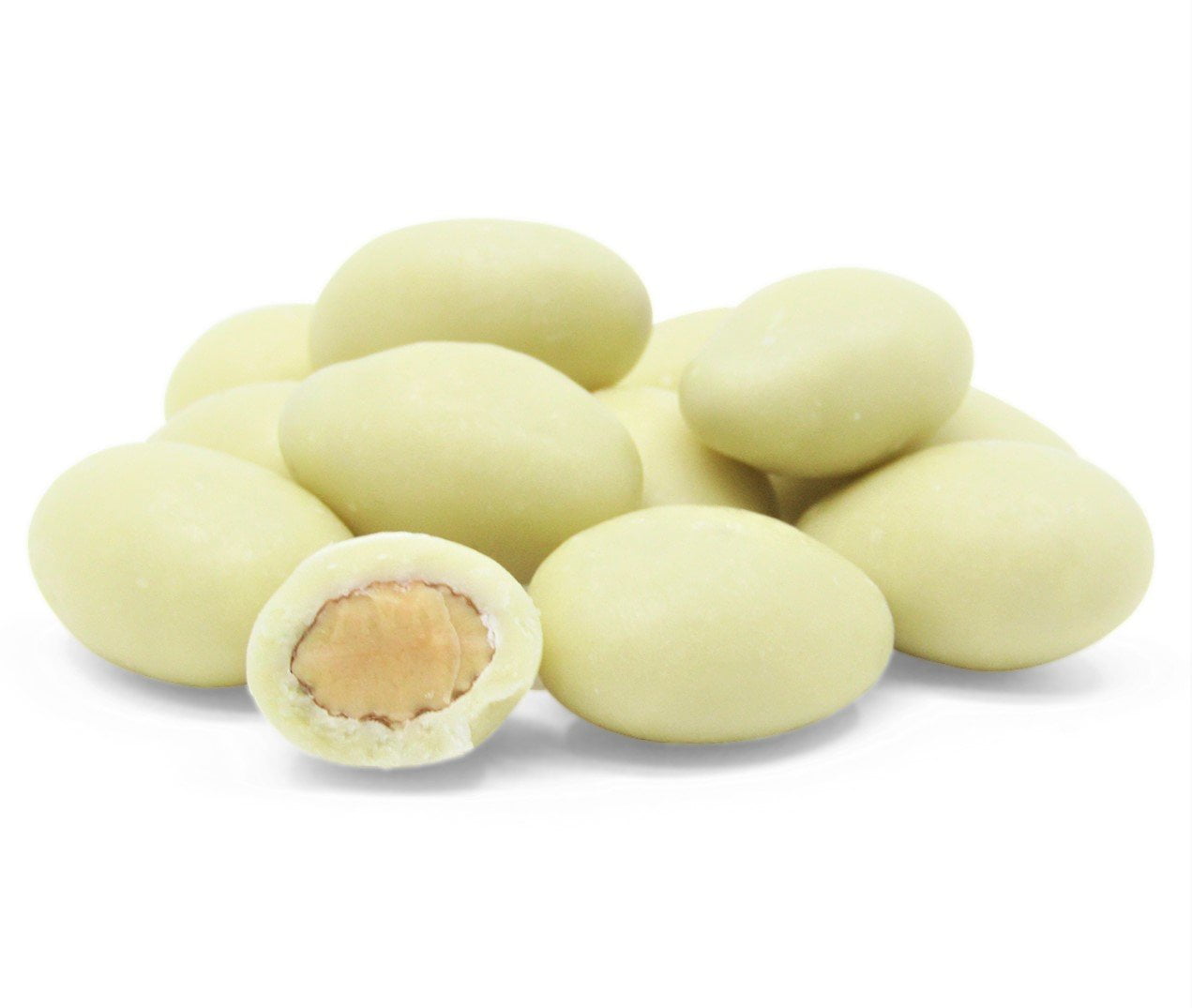 Gourmet White Chocolate Covered Almonds by Its Delish, 1 lb 16 Oz Bag
