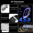 thumbnail image 3 of Reloj Inteligente para Hombre, con Bluetooth, Rastreador de Llamadas, Reloj Deportivo, Reloj Inteligente Digital para Fitness, Linterna LED, Relojes de Silicona Plateados, 3 of 6