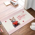 thumbnail image 2 of Happy Valentine's Day Manx Brings Love Heart Doormat Cat Lover Kitten Owner Gifts Indoor Outdoor Welcome Mat - 02028, 2 of 5