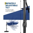 thumbnail image 4 of Bingirl 10 ft. Steel 2-Tier Square Patio Umbrella in Navy Blue with Cross Base Offset Hanging and 360 Degree Rotation Adjustable, 4 of 8