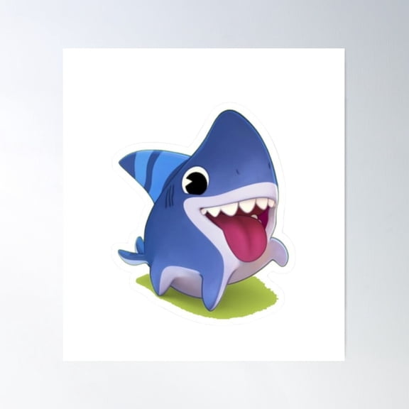The Sharkdog Poster Wall Art, UNFRAMED PAPER POSTER, Home Decor, Vintage Gift, Living Room Dercor
