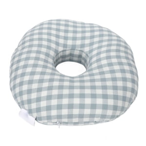 Oreiller d'oreille, grand trou supportif Oreil bleu Gingham doux pour le sommeil pour l'inflammation