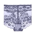 thumbnail image 3 of WRKEKC Womens Underwear Lace Thin High Waist Tummy Support Plus Size Breathable Mesh Sheer Bikini Panties Comfort Wear, 3 of 4
