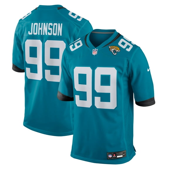 Men's Nike Austin Johnson Teal Jacksonville Jaguars Team Game Jersey