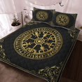 thumbnail image 2 of Juego de Cama Colcha Vikinga - Vegvisir y Runa Vikingos - Juego de Cama Colcha Vikinga, 2 of 5