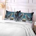 thumbnail image 6 of Coolnut Wolves in Winter Snow Plush Pillow Case, Zippered Bed Pillow Pillowcases, Super Soft and Cozy Pillowcase Covers for Sleep Decor Giftsation - Queen Size 20x30in, 6 of 7