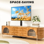 RTVR Swivel Floor TV Stand with Mount for 27 to 70 inch Flat Curved Screens, Roku TV Legs Replacement for Home Office