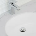 thumbnail image 4 of Stylish Undermount 19.5"W x 16"D White Porcelain Oval Bathroom Sink P-206, 4 of 11