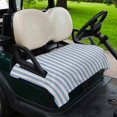 thumbnail image 2 of Golf Cart Seat Covers for 2 Seater,Blue Striped Microfiber Cart Seat Towel Blanket,Modern Simple Farmhouse Beige Vintage Absorbent Breathable Non Slip Bench Seats Protector for Golf Course 51"x31", 2 of 8