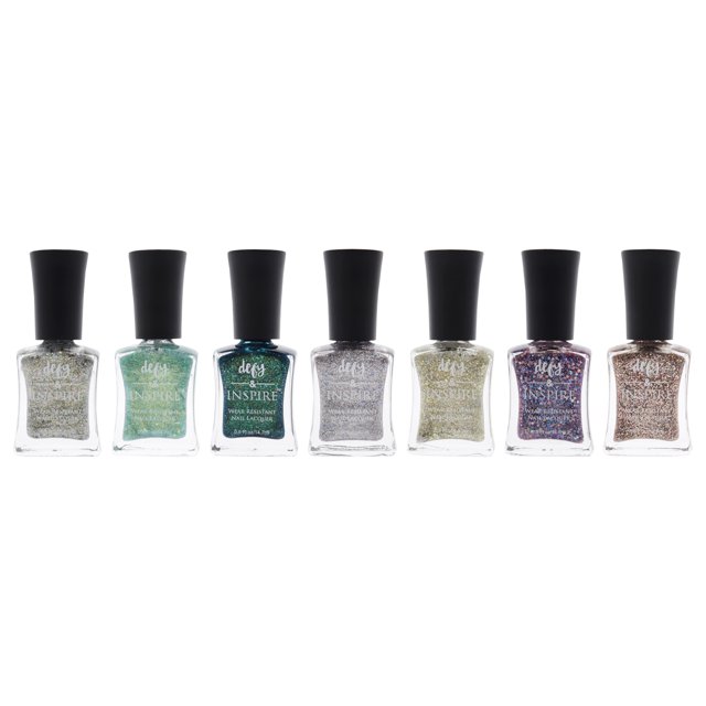 Kit de laca de uñas Defy and Inspire, resistente al desgaste, kit de 7 piezas