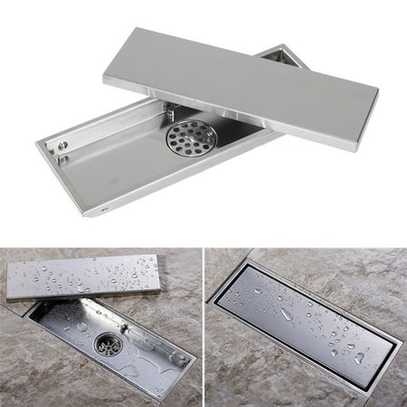 Stainless Steel Invisible Bathroom Shower Floor Drain With Stainless Steel Invisible Bathroom Shower Floor Drain With Drainer Removable Cover 12 X4 3 X1 4