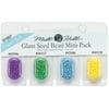 Mill Hill Glass Seed Beads Mini Packs 2.5mm 830mg 4/Pkg-02086, 00167, 02006 & 00128