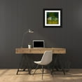 thumbnail image 3 of Simons 26x26 Black Ornate Wood Framed with Double Matting Museum Art Print Titled - Neon Palm III, 3 of 4