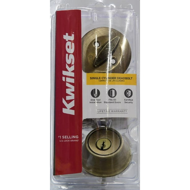 Kwikset Antique Brass Deadbolt