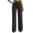 thumbnail image 7 of Inglocry Women's High Waisted Wide Leg Dress Pants Office Business Casual Work Trousers Flowy Work Palazzo Pants 2026 Black L, 7 of 7