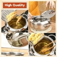 thumbnail image 6 of Clearance Cooking Utensils under $20,Stainless Deep Fryer New Japanese Deep Fryer Pot Stainless Deep Frying Pan With Lid Temperature & Oil Drip Drainer Filter Rack For Kitchen Home Use, 6 of 9