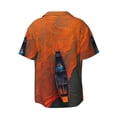 thumbnail image 4 of Goofa Orange Net Fishing Boat Printed Men's Casual Short-sleeved Shirt,Lightweight Breathable Button-down,Summer Casual men's top,Versatile Fashion shirt-Large, 4 of 7