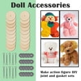 thumbnail image 4 of 10 Sets Doll Joint Connectors Cotter Pin Joints and Wooden Fibreboard Disks Movable Engage Bolt Doll, 4 of 5
