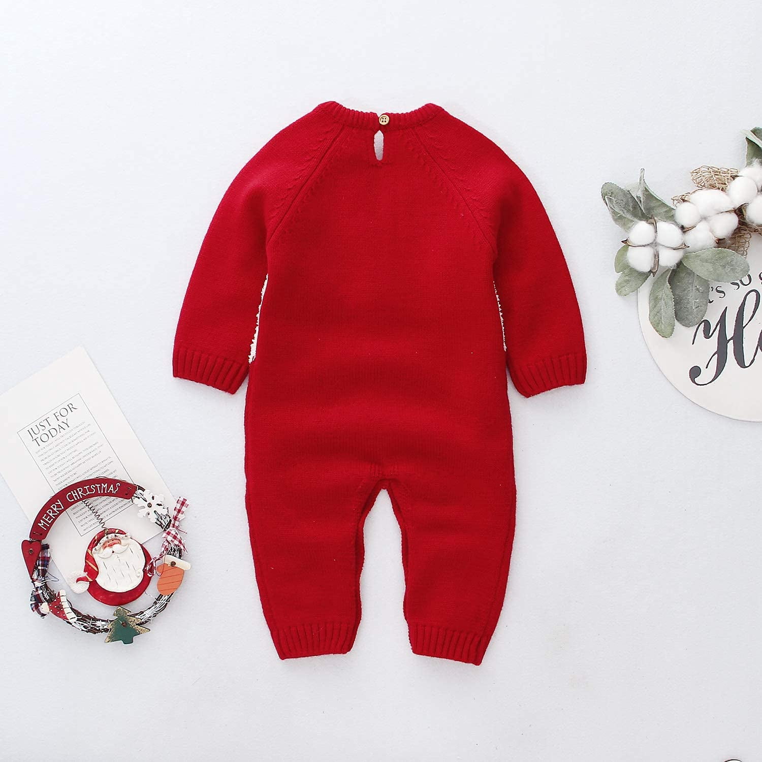 Tenue De Noël Pour Bébé – Grenouillère Polaire Père Noël Avec Bonnet – Ensemble Vêtement Pour Nouveau-né Garçon/fille - 6