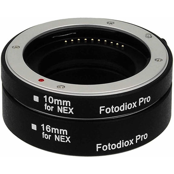Fotodiox Automatic Macro Extension Tube Kit with Auto Focus and TTL Auto Exposure for Sony E-Mount (NEX) Mirrorless Camera System
