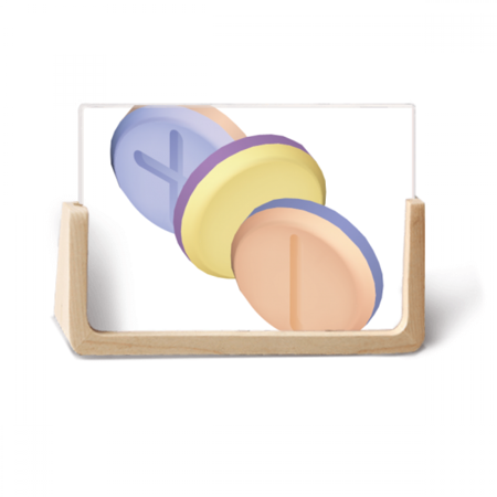 Health Care Products Pill Pattern Illustration Photo Wooden Photo Frame Tabletop Display