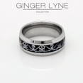 thumbnail image 2 of Pirate Jack Wedding Band Skull Ring Stainless Steel Men Women Ginger Lyne Collection, 2 of 5