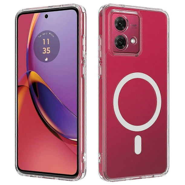 For Motorola Edge 40 Neo 5G Clear Phone Case Compatible with MagSafe TPU+Acrylic Back Cover - Clear