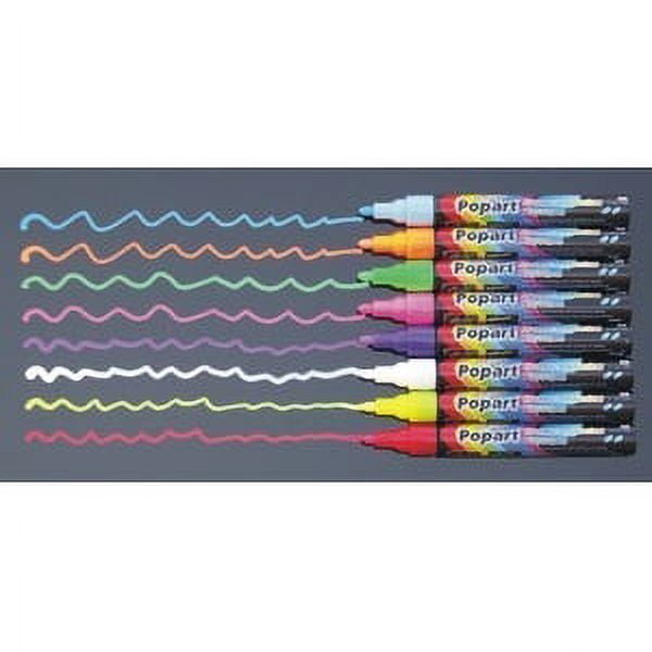 Fluorescent Liquid Chalk Markers Small Bullet Tip Set of 8, Great for Parties, Arts & Crafts, Advertising, Business Sign (Menu, Sign, Display, Marketing)