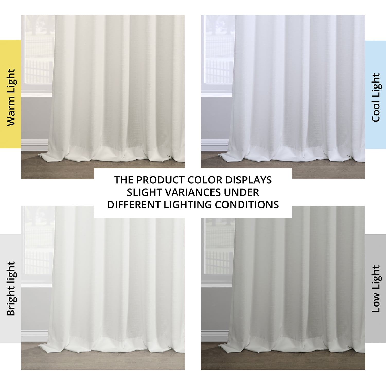 HPD Half Price Drapes Magnolia Off White Italian Faux Linen Room Darkening Curtains with Rod Pocket - 1 Panel - Window Curtains for Living Room & Curtains for Bedroom, 50W X 84L