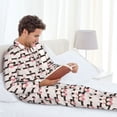 thumbnail image 6 of Kdxio Dachshund And Hearts Men’s Pajama Set Pajamas For Men 2 Piece PJ Set with Men Pajama Pants and Long Sleeve T-Shirt Lounge Set-Large, 6 of 7