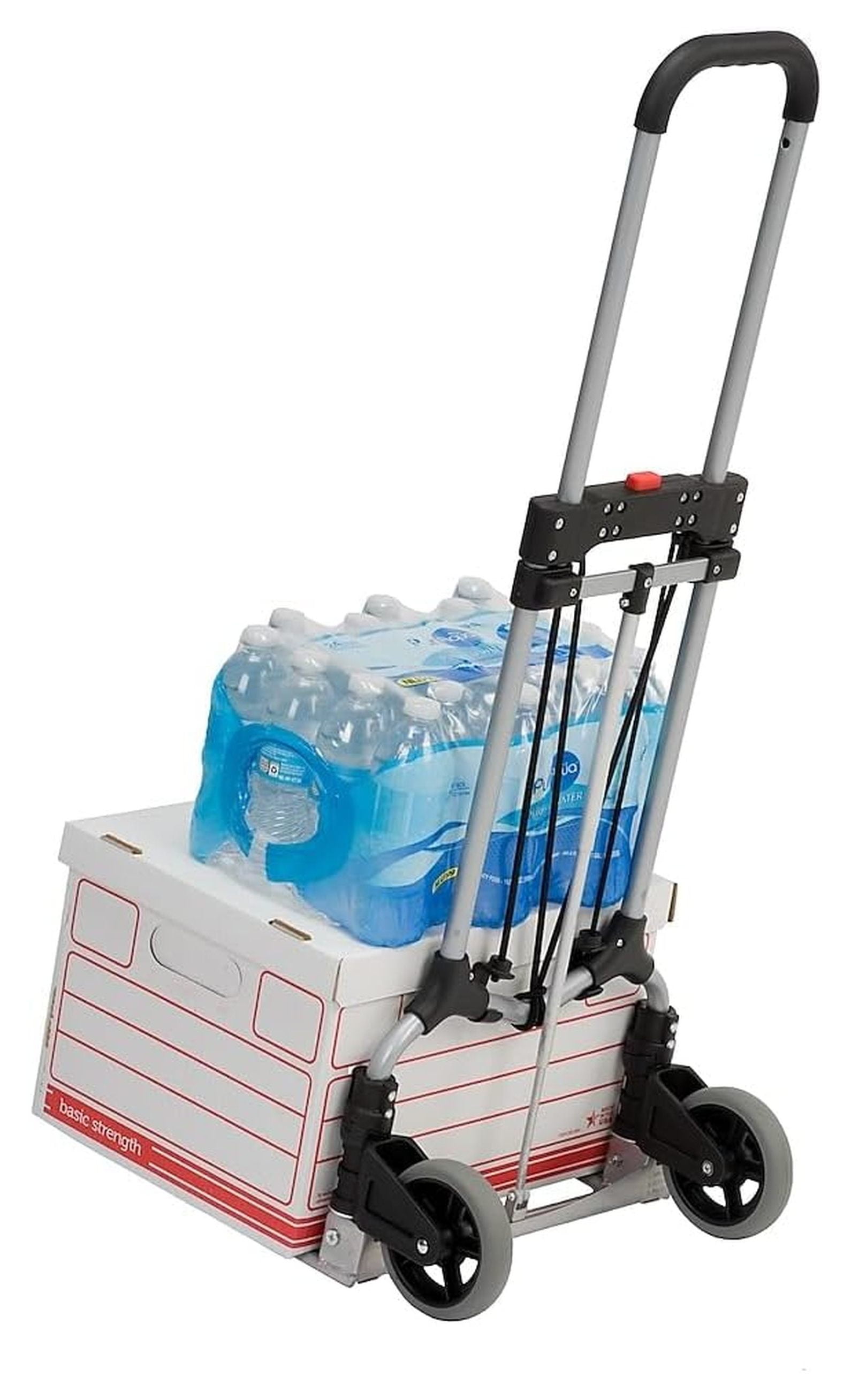 Steel Foldable Hand Truck with Telescoping Handle and 5-inch Rubber Wheels, 160 lb. Capacity (MCI-S-SS)