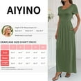 thumbnail image 5 of Aiyino Women's Maxi Dresses Short Sleeve Casual Long Dresses Loose with Pockets，Black S, 5 of 7