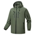 thumbnail image 2 of Maoxin Men Jacket Men's Fashion Casual Outdoor Work Bag Long Sleeve Hooded Casual Coat/jacket Jacket Jacket Coats , Green , XL, 2 of 8