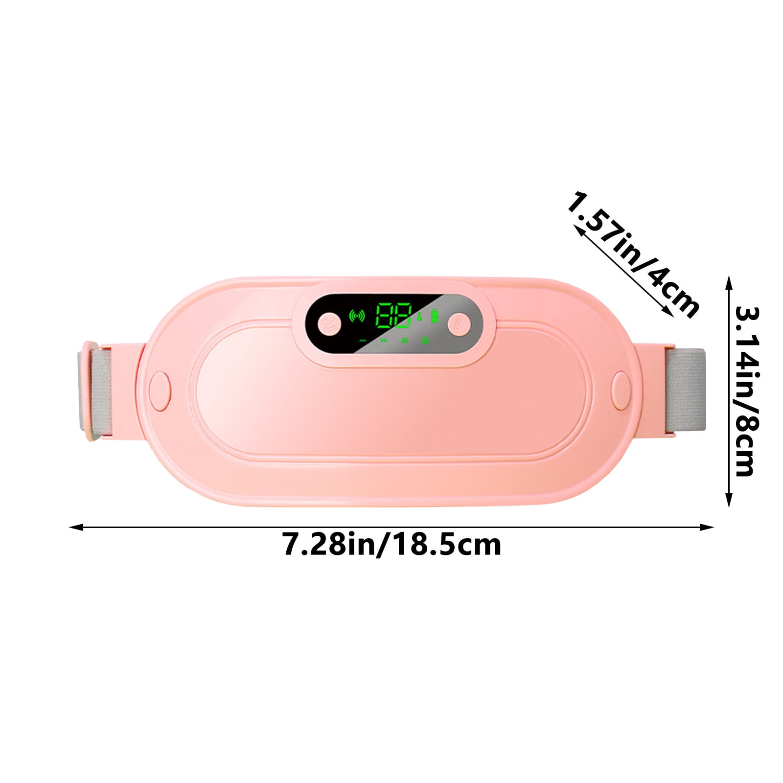 Protable Heating Pad for Cramps, 4 Massage Modes & 3 Heat Levels, Work Continuously for Up to 90 Minutes a Charge, Comfortable and Elastic, Pain Relief Warm Gifts for Women Girls(Pink)