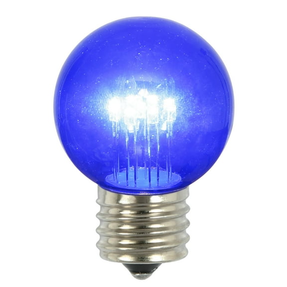 Vickerman Blue Glass G50 Transparent LED Replacement Bulb, 5 per Box