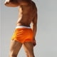 thumbnail image 3 of Bañador de ángulo plano para hombre, moderno, ajustado, con bolsillo horizontal frontal, de nailon de secado rápido, para aguas termales (naranja), 3 of 6