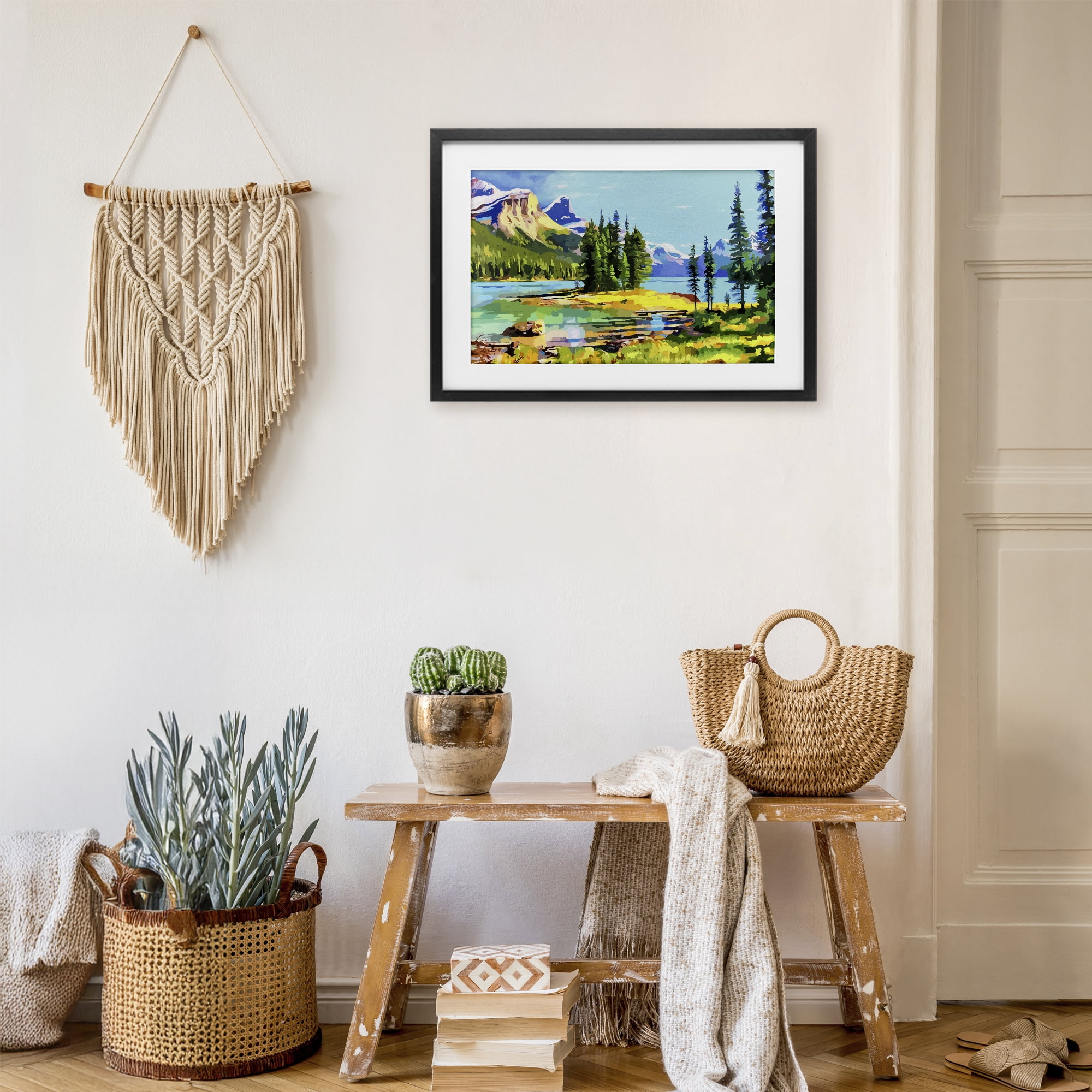 Stupell Industries Alpine Mountain Solitude Black Framed Print Under Glass, design by John Jaster