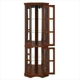 thumbnail image 5 of Corner Curio Cabinet, Floor Storage Cabinet with 5 Shelves and Lighting System, 70.5''Tall Corner Storage Organizer with Glass Doors for Living Room, Bedroom(E26 light bulb not included), 5 of 7