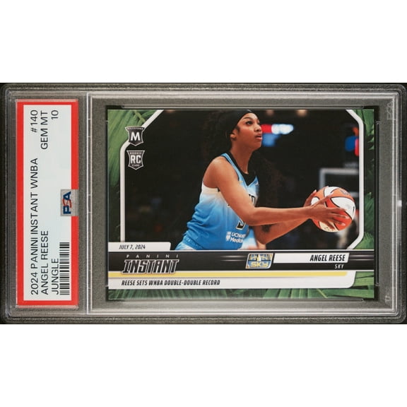 PSA 10 Angel Reese 2024 Panini Instant #140 Jungle SP Only 25 Made Rookie Card Chicago Sky