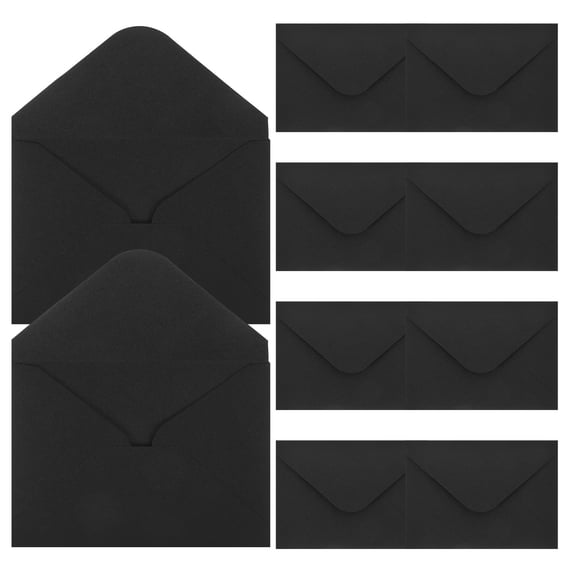 IBASETOY 10Pcs Black Small Envelope Cash Budget Storage Accessory for Office and Decor